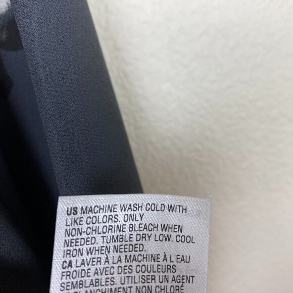 ALFANI Women's V-Neck Semi Sheer Blouse Size S Gray Floral Balloon Sleeve Office - Picture 6 of 7